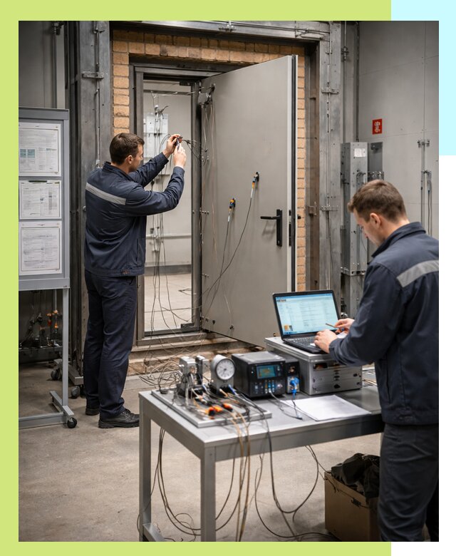 Сертификация противопожарных дверей в Нягани по ГОСТ и ТР