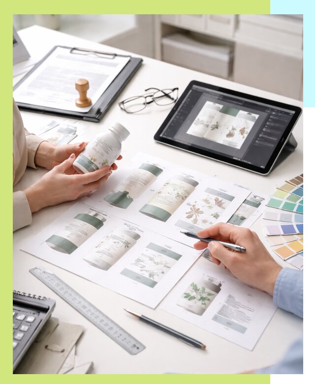 Профессиональная разработка дизайна и текста этикетки продукции в Нягани