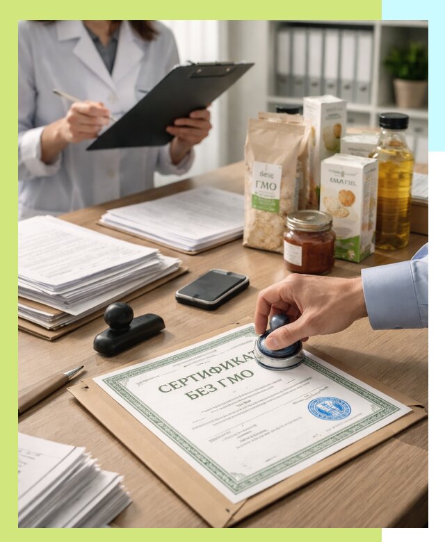 Получение сертификата Без ГМО для продукции в Нягани